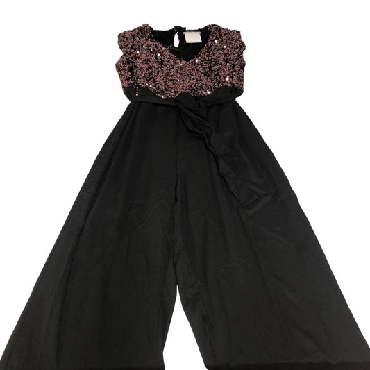 Sequin Jumpsuit UK20 Women's Black and Pink Evening Wear