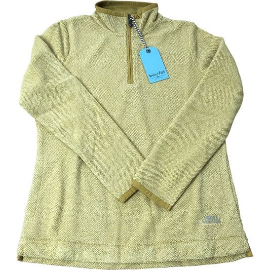 Weird Fish Sarah 1/4 Zip Textured Fleece Size 10 Women's Yellow Activewear