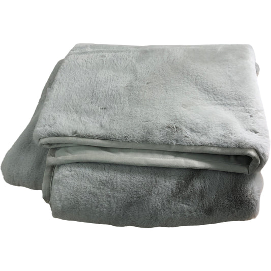 Branded Dove Grey Faux Fur Throw Soft Luxury Blanket 140x200cm