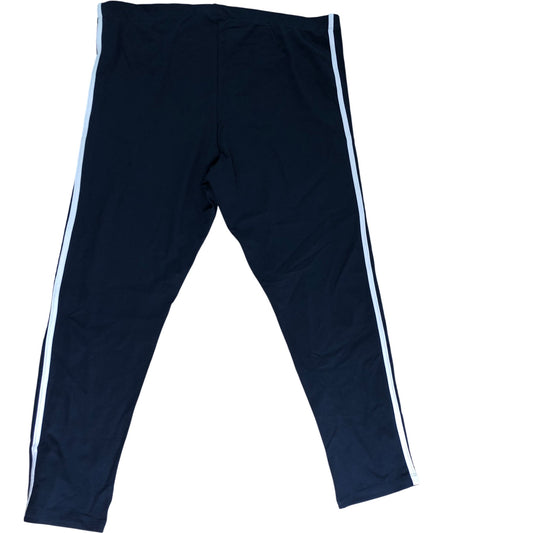 Yours Clothing Women's Activewear Trouser Navy With White Stripes