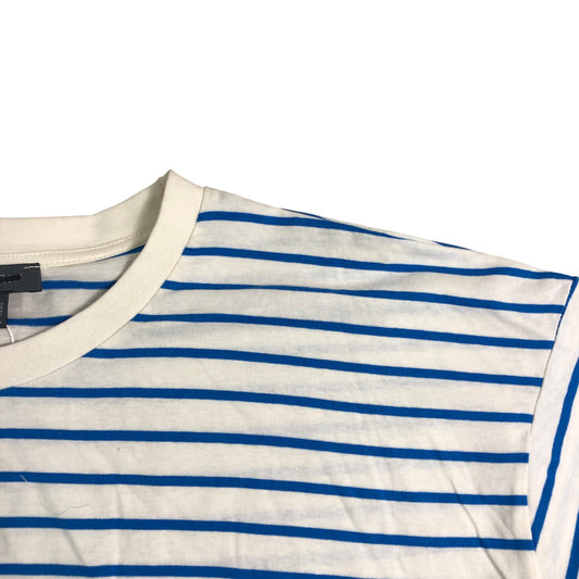 Women's Boxy Fit Over Sized Blue Striped T-Shirt