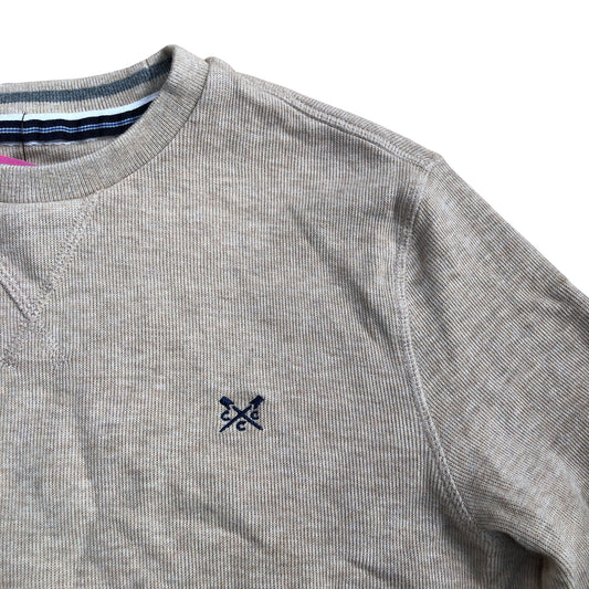 Crew Clothing Company Casual Beige Cotton Sweatshirt Size S