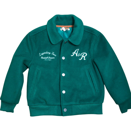 Angel & Rocket Legendary Tour Baseball Division Kid Varsity Jacket 6 Years Green