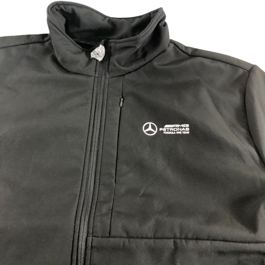 Mercedes AMG Petronas Formula One Team Mens Softshell Jacket Size XXL Black