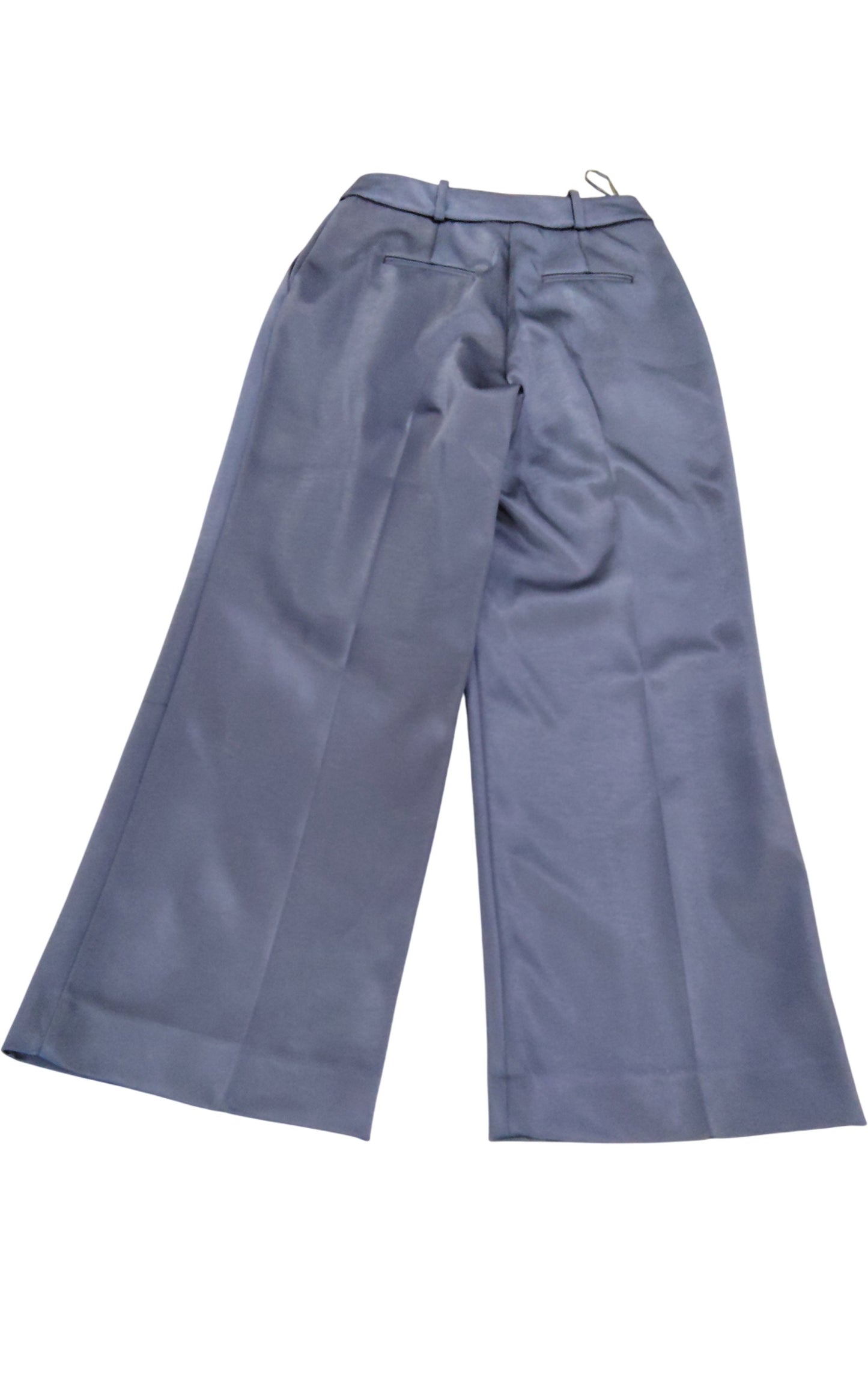 River Island Wide Leg Trousers UK8 Women's Navy Formal Style Polyester