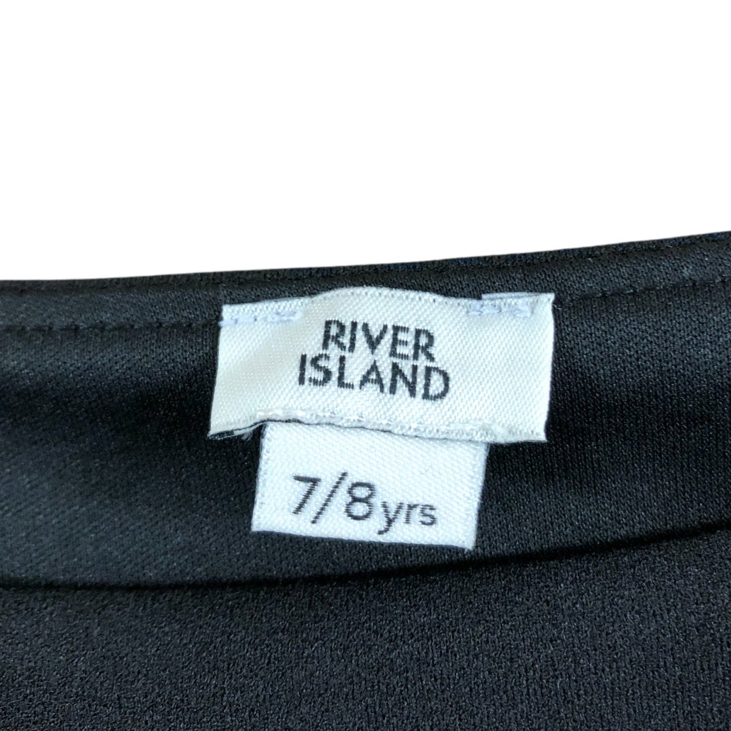 River Island Black Skirt Age 7 8 Years Girl's Stylish Gathered Design