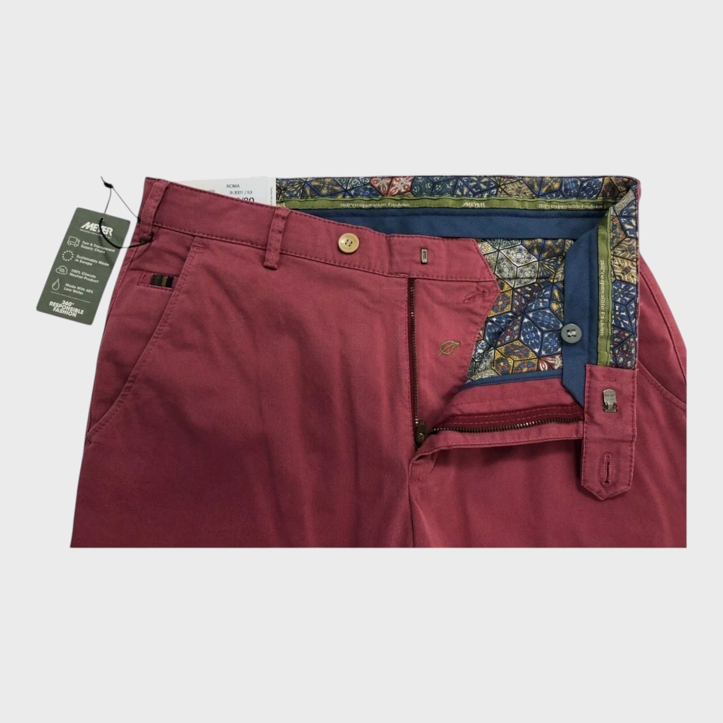 Mayer Dusky Pink Chino's; 44" Waist - 32" Leg