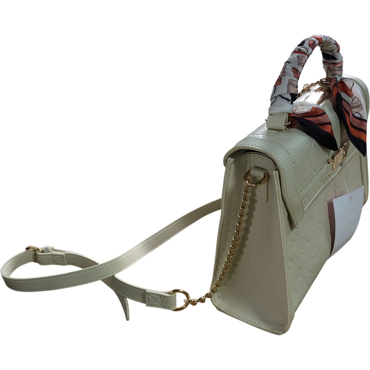 River Island Handbag Cream With Scarf Accessory