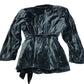 Wrap Coat Size 18 Women's Velour Dark Teal Long Sleeve Tie Belt