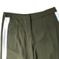 Women's Wide Leg Khaki Side Stripe Split Hem Trousers UK20