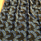 Floral Long Sleeve Viscose Dress UK8 Women's Black Blue Pattern