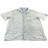 River Island Short Sleeve Shirt Size M Men's Casual Light Blue Cotton Top