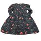 River Island Floral Smock Dress UK6 Women's Long Sleeve Black With Roses