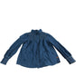 Girls Denim Shirt Age 8 Smocked Cotton Long Sleeves Embroidered