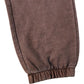 Brown Cotton Blend Casual Joggers With Elastic Cuff Size M