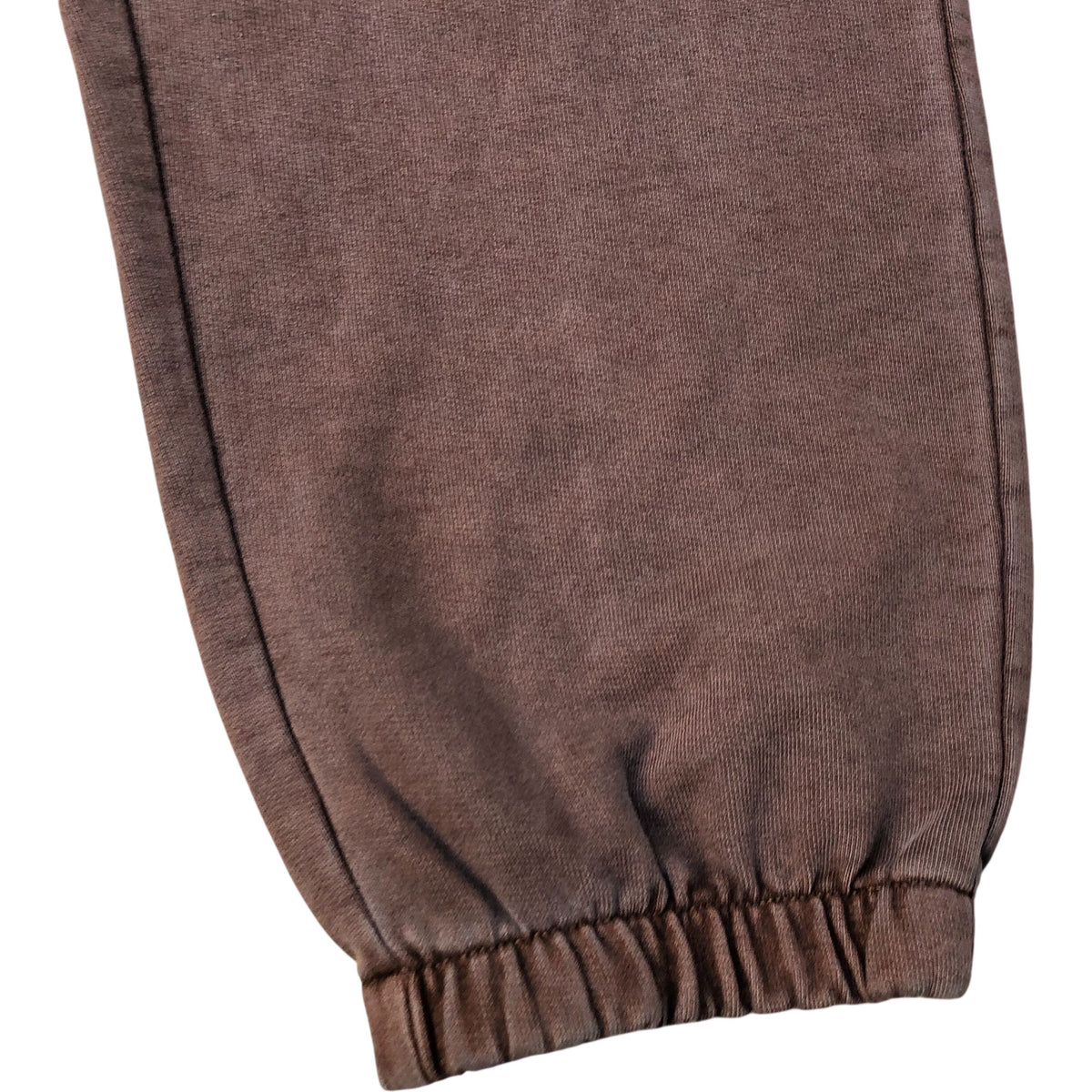 Brown Cotton Blend Casual Joggers With Elastic Cuff Size M
