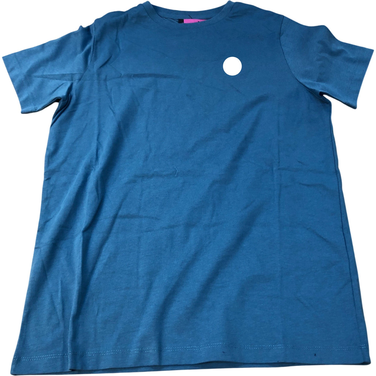 T-Shirt Men's Blue Cotton Short Sleeve Casual Wear Size 12-13 Years