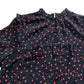 UK12 Women's Black Heart Print Dress Ruffled Sleeves