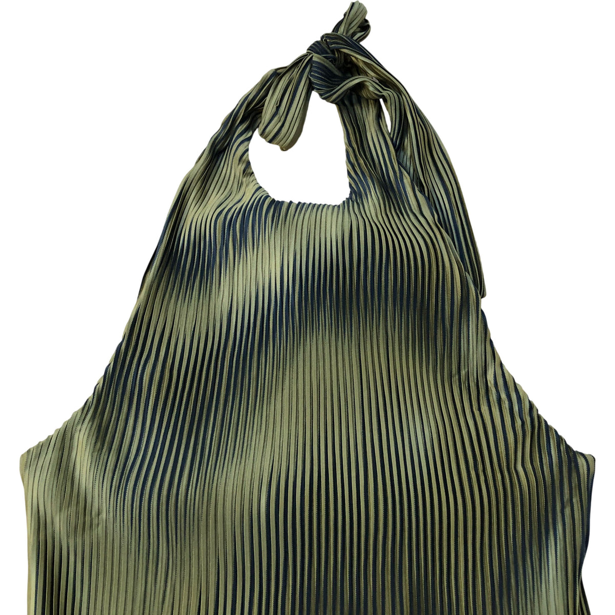 River Island Womens Top Green Plisse Sleeveless Halter Neck