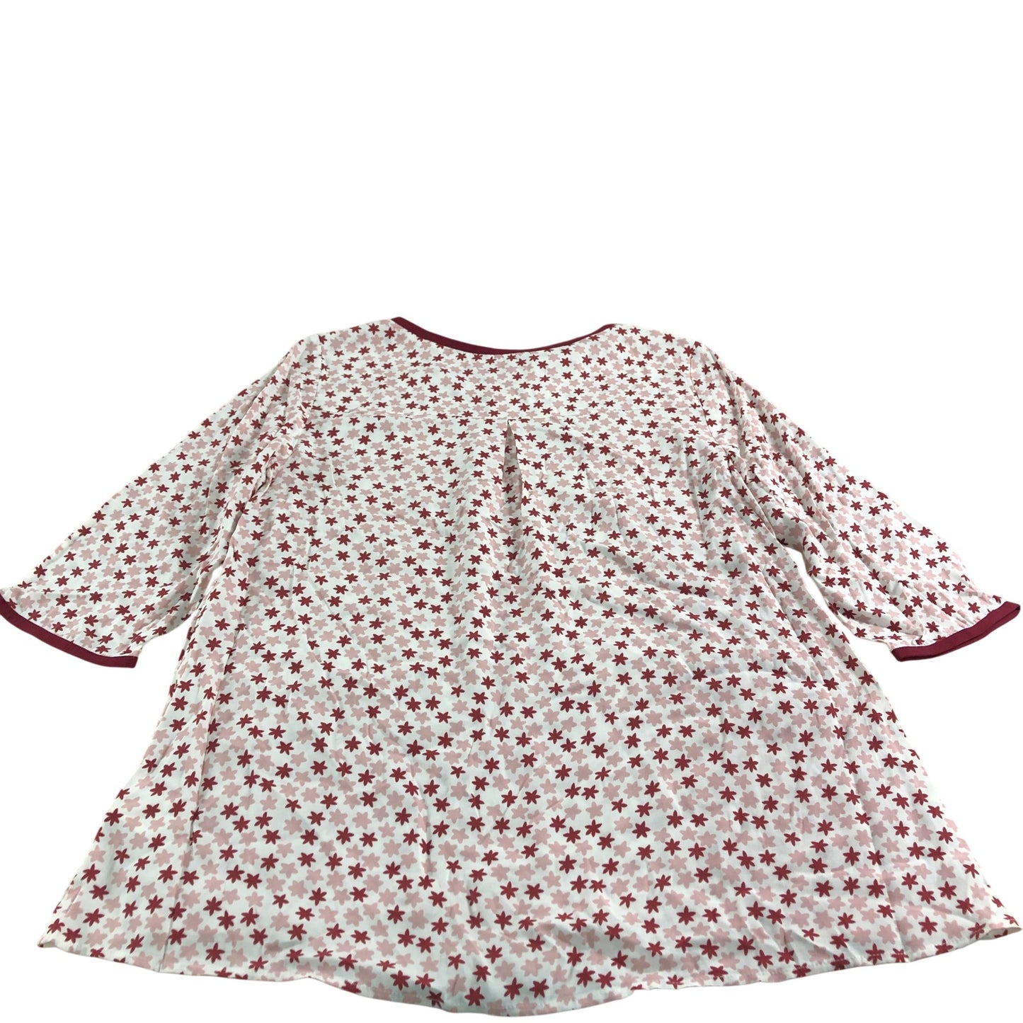Boden Viscose Top Women's 3/4 Sleeve Red Star Print Casual Blouse UK10