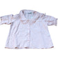 Baukje Organic Cotton Blouse/Top UK16 Women's Pink Short Sleeve Lace Collar