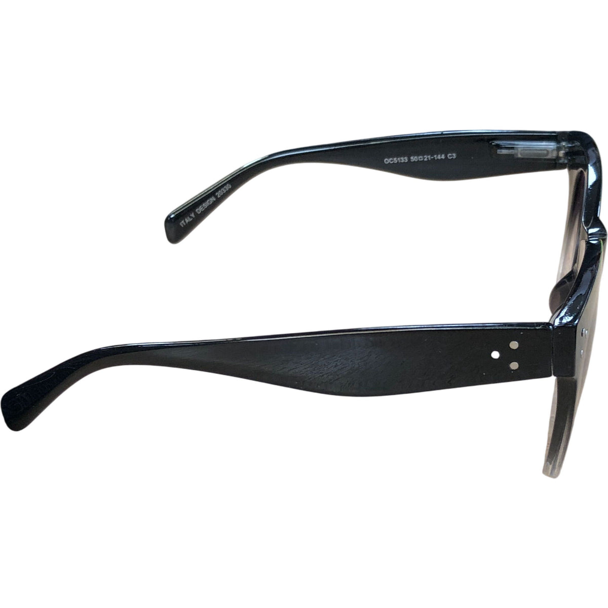 Occi Chiari C3 Cat Eye Black Hombre Reading Sunglasses +3.50 Magnification