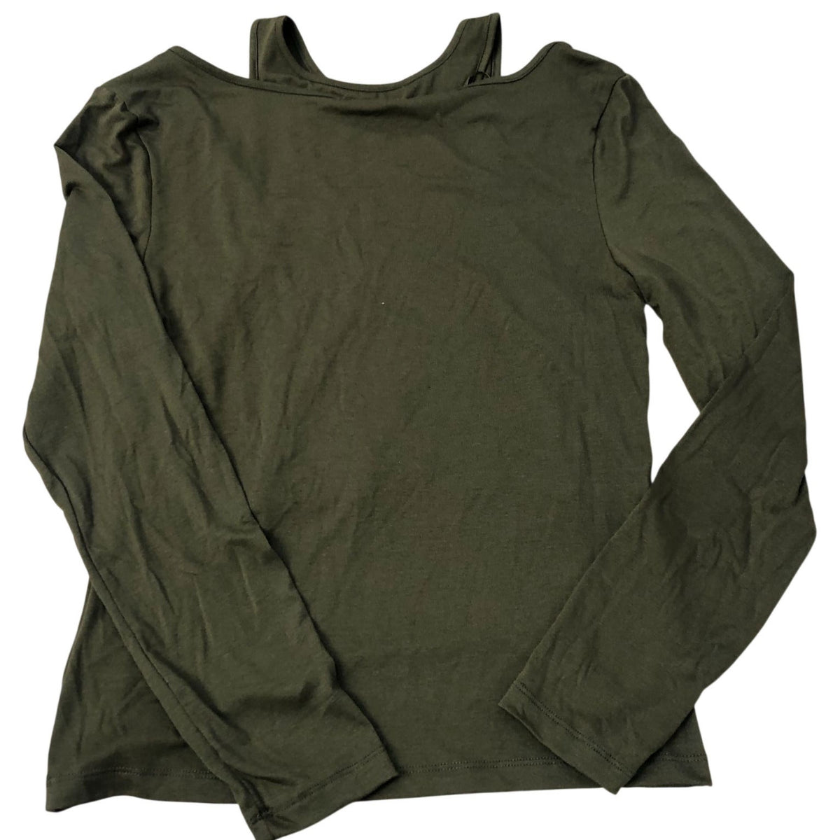 Layered Long Sleeve Top With Vest Olive Green Size 14