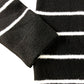 River Island Striped Sweater UK M Men's Black White Knit Crew Neck Jumper