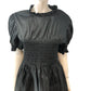 River Island Women Black Smocked Puff Sleeve Dress UK Size 16