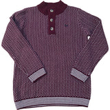 Crew Clothing Company Kids Sweater Maroon Button Up 10-11 Years