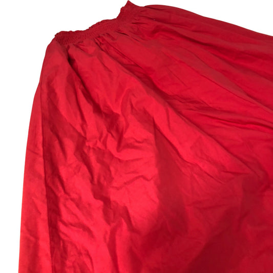 River Island Girls Red Cotton Skirt Size 11 12 Years Elastic Waist