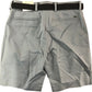 River Island Light Grey Slim Fit Shorts Size W30 Men's Casual Wear with Belt