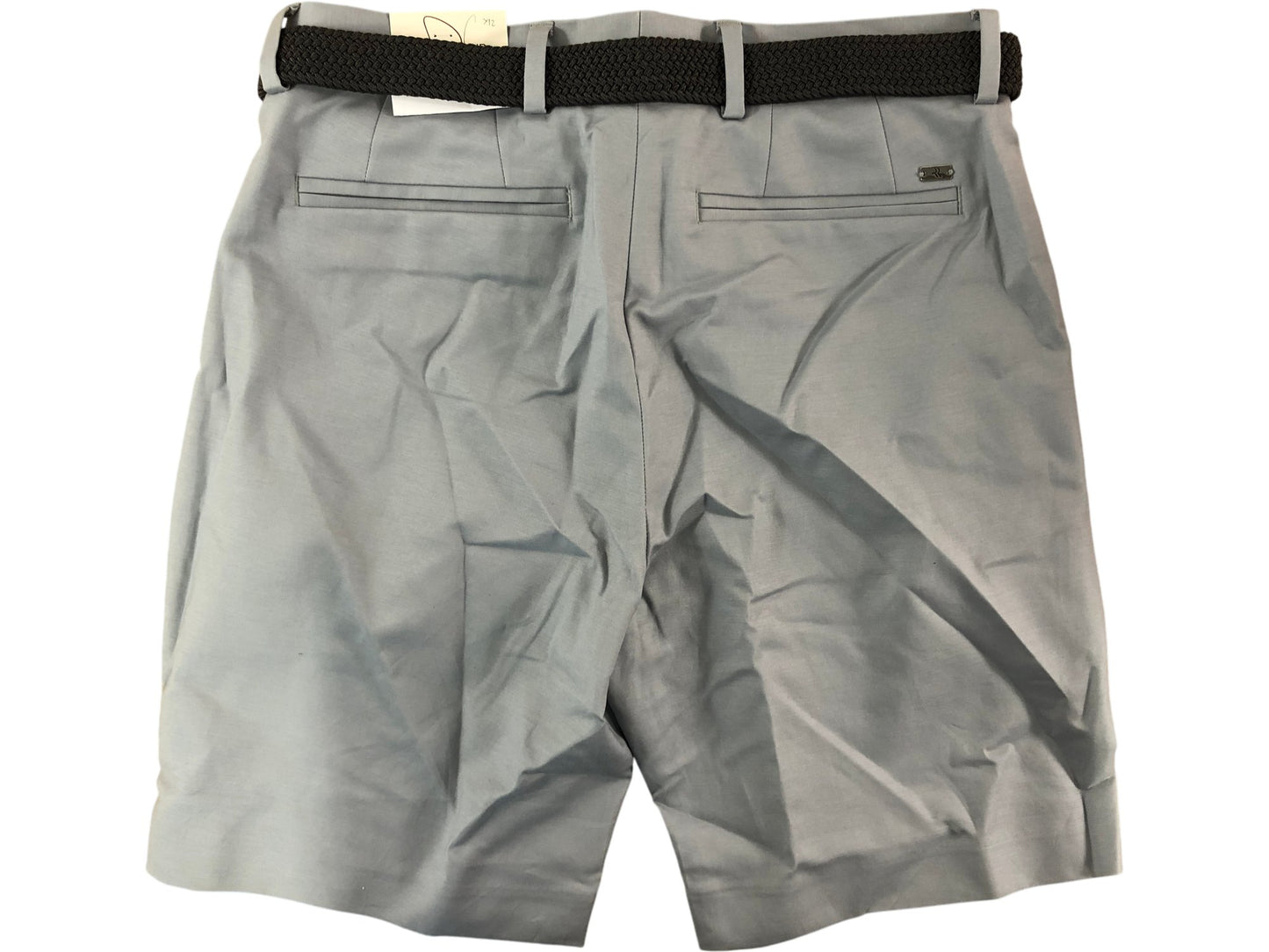 River Island Light Grey Slim Fit Shorts Size W30 Men's Casual Wear with Belt