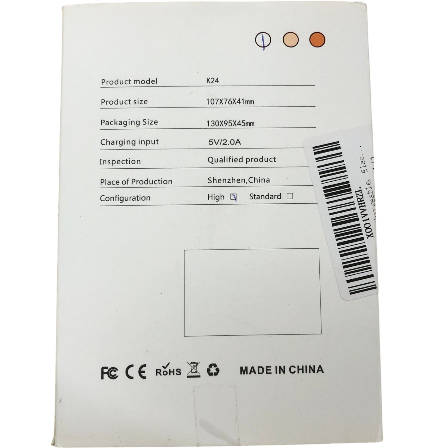 K24 Hand Warmer Mobile Power Function Portable Rechargeable Gold Colour