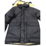 The North Face Men's Medium Puffer Jacket Black Yellow Insulated Winter Coat
