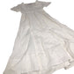 White Cotton Maxi Dress Women Short Sleeve Lace Trim UK8