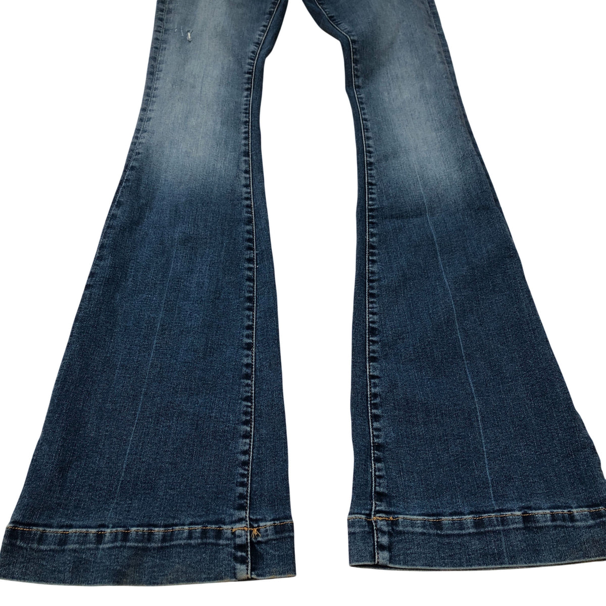Flare High Rise Jeans Women's Blue Denim Vintage Style