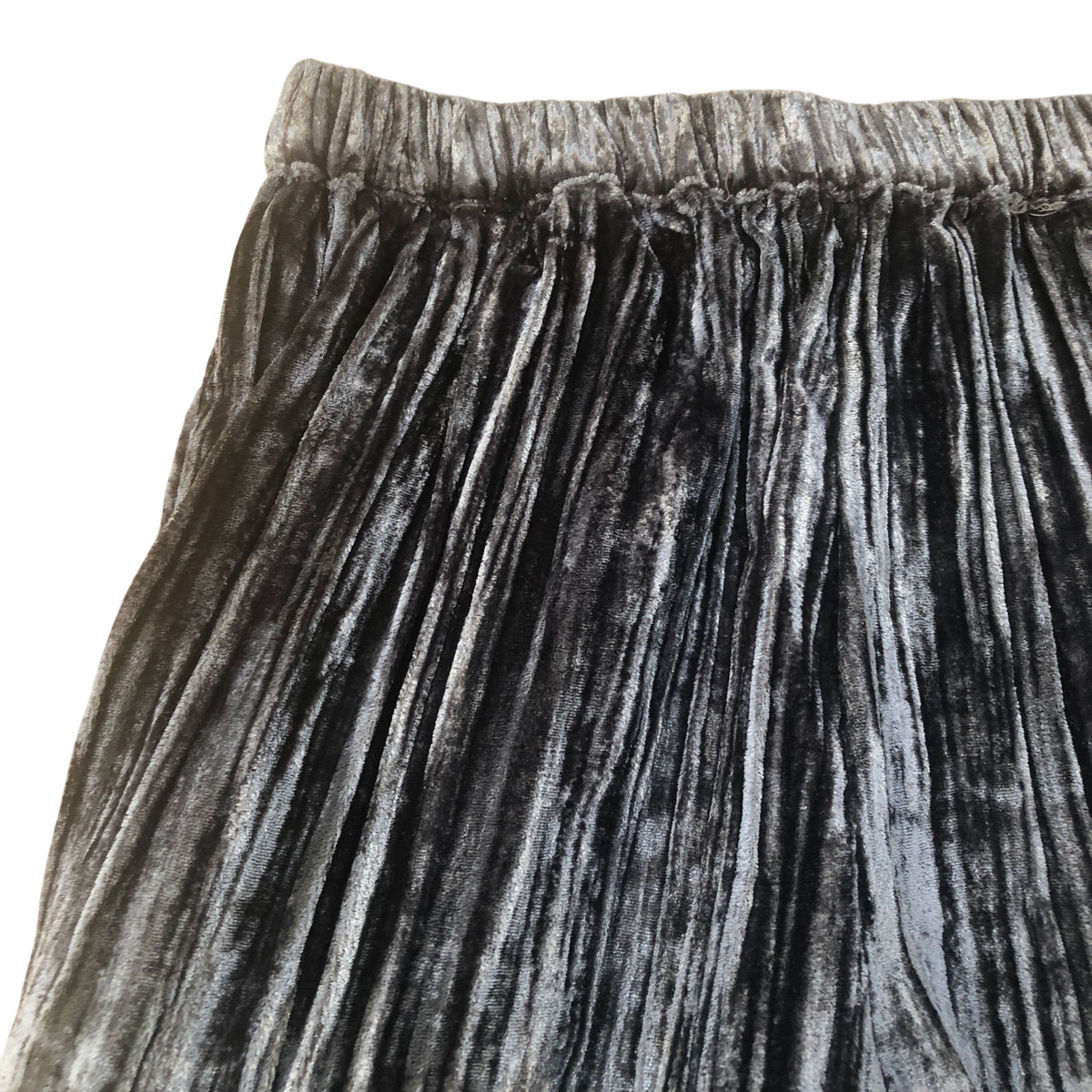 River Island Wide Leg Crushed Velvet Grey Trousers
