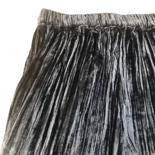River Island Wide Leg Crushed Velvet Grey Trousers