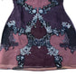 River Island Women's Beaded Dress Size UK12 Purple Sheer Short Sleeve Party Wear