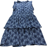 Branded Navy Ruffle Jersey Mini Dress - Size 14