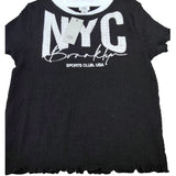 River Island NYC Brooklyn T-Shirt Size 9-10 Years Kids Black White Design