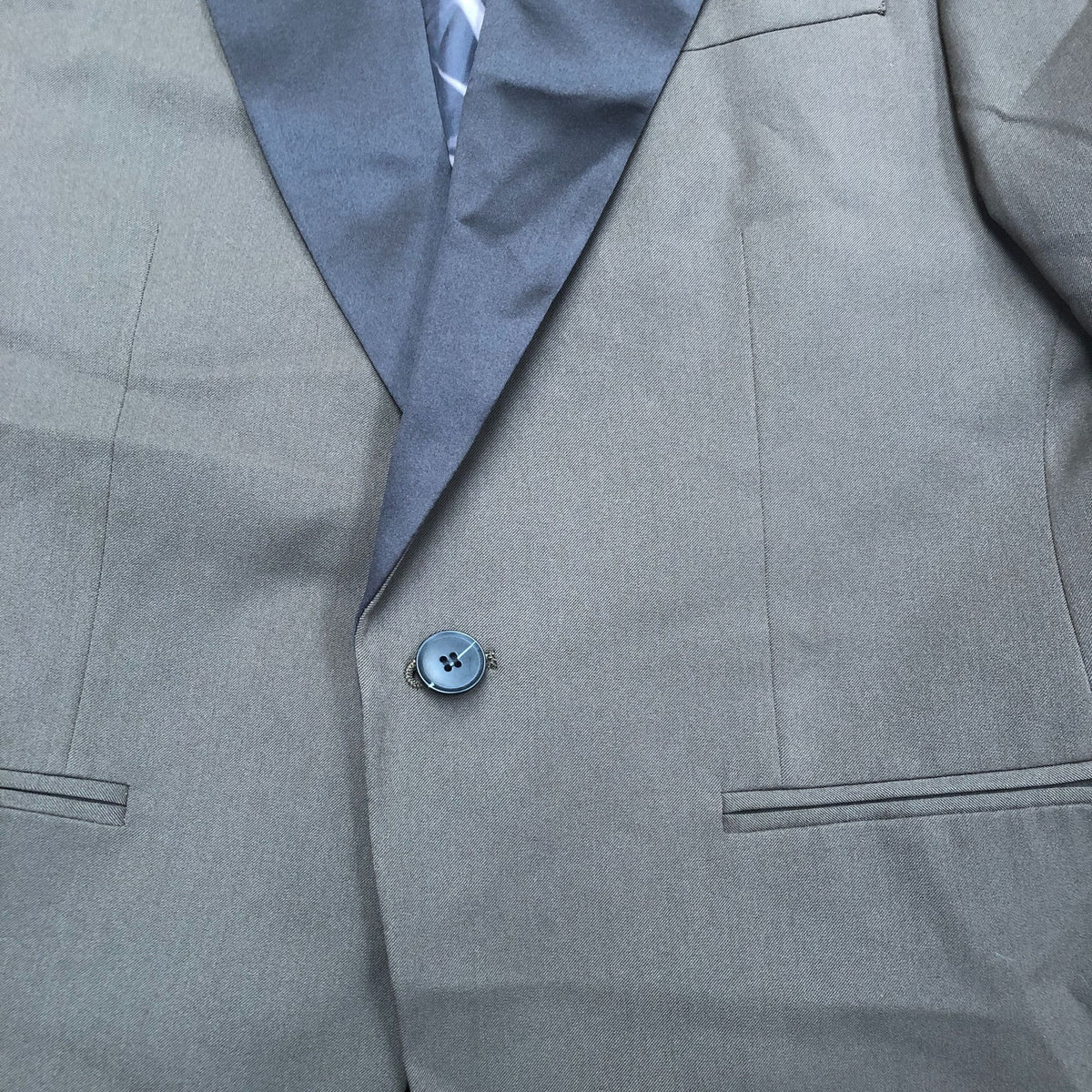 River Island Smart Suit Jacket Brown Tuxedo Style with Black Lapels 36S