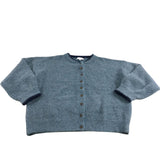 Savick Bomber Cardigan UK16 Women's Mid Blue Knitted