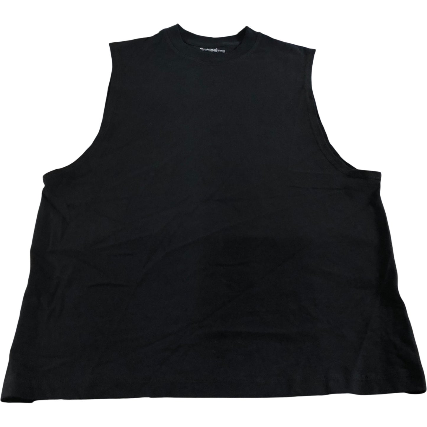 River Island Sleeveless Vest Top UK Size S Black Cotton Casual Wear