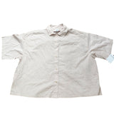 Calvin Klein Short Sleeved Button Down PJ Top Size S Men's Light Pink Striped