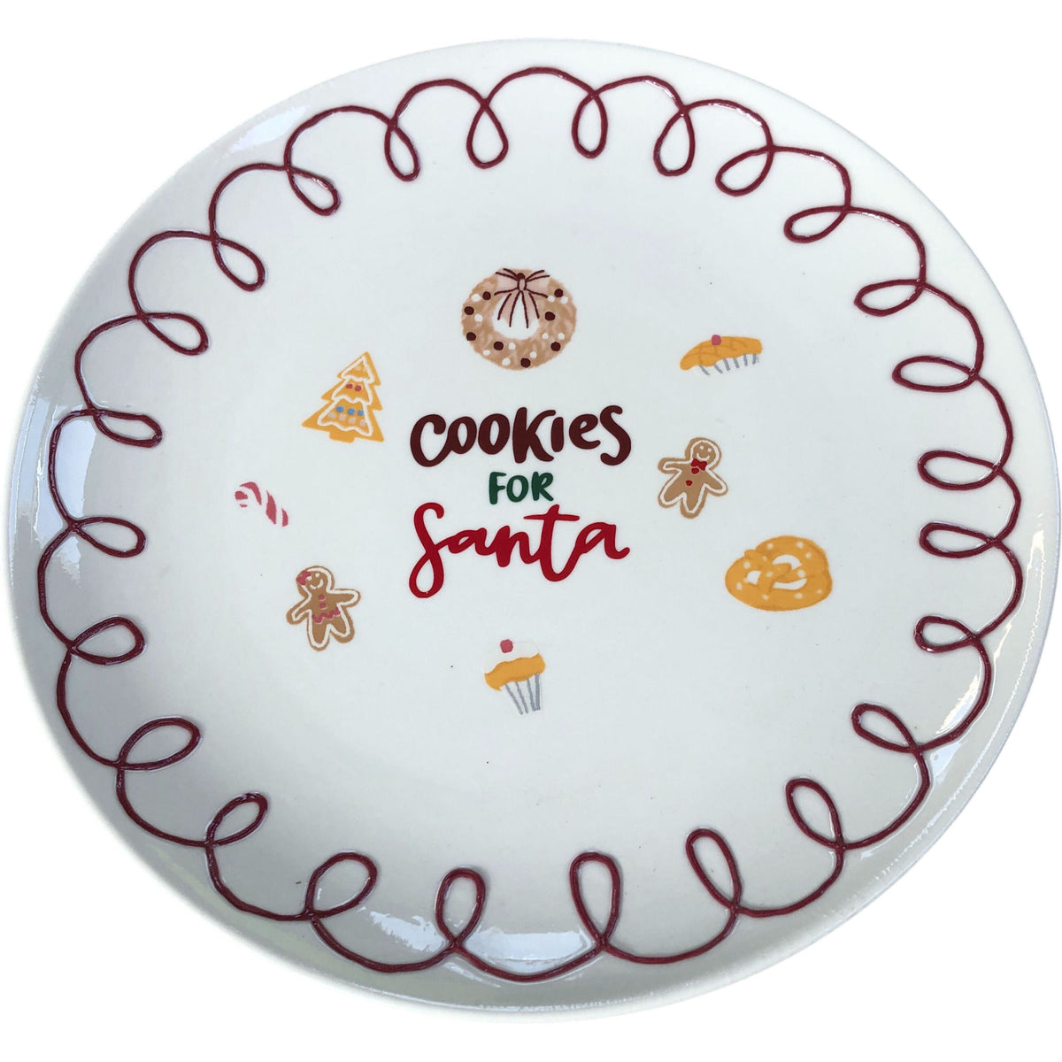 Cookies For Santa Decorative Plate Festive Christmas Décor