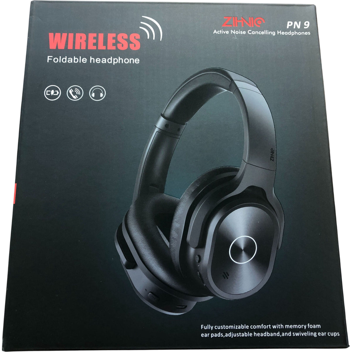 Zihnic PN9 Wireless Foldable Headphone Active Noise Cancelling Bluetooth