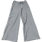 Girls Striped Trousers Wide Leg Casual Style Polyester Mix 9 Years