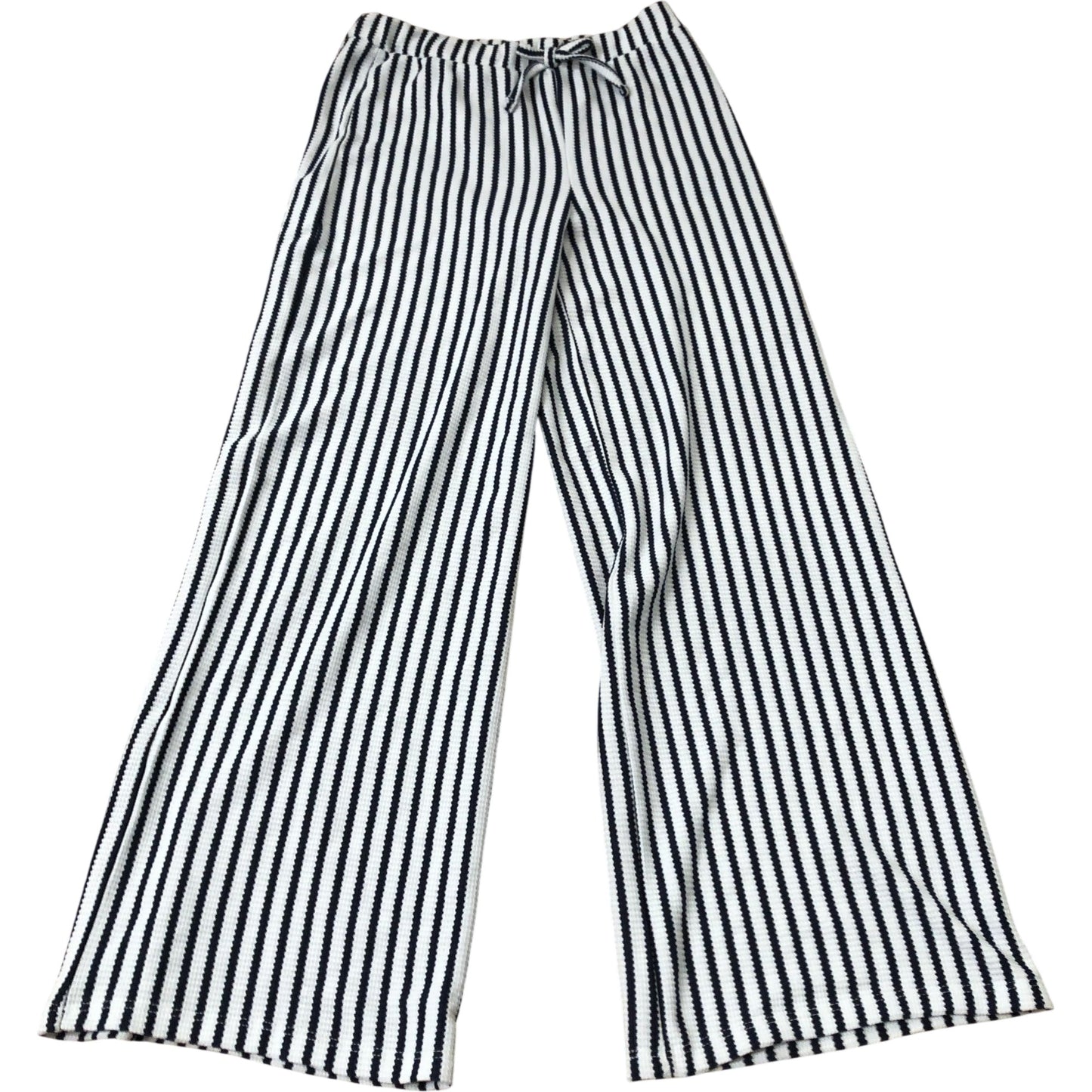 Girls Striped Trousers Wide Leg Casual Style Polyester Mix 9 Years